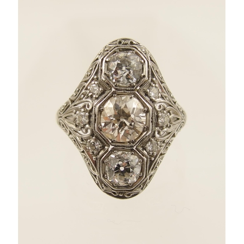 63 - A Belle Epoch diamond ring