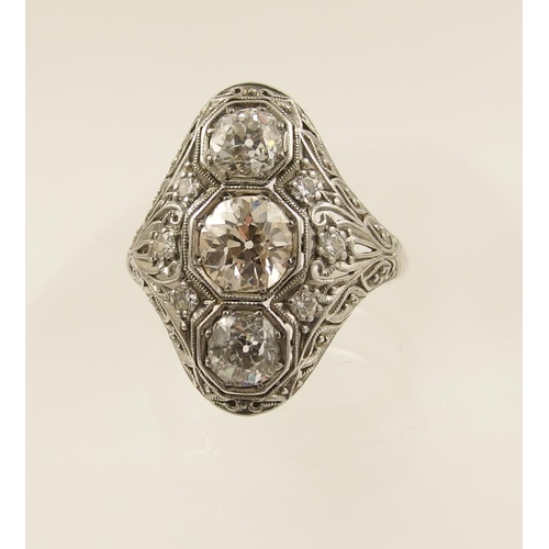 63 - A Belle Epoch diamond ring