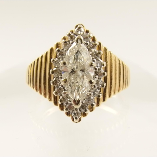 65 - Marquis diamond ring