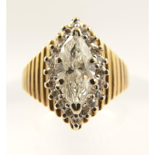 65 - Marquis diamond ring