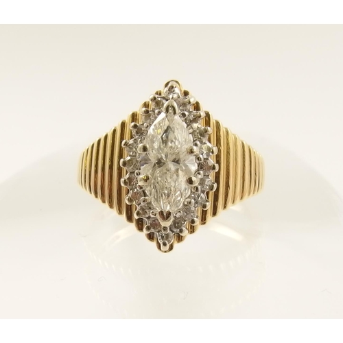 65 - Marquis diamond ring