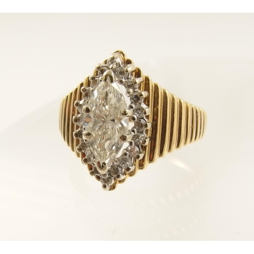 65 - Marquis diamond ring