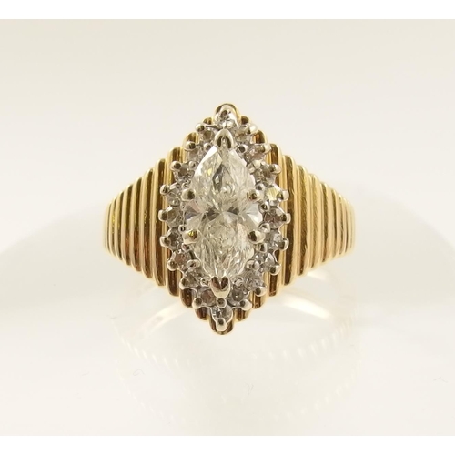 65 - Marquis diamond ring