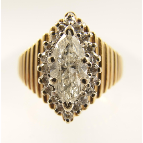 65 - Marquis diamond ring