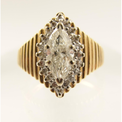 65 - Marquis diamond ring