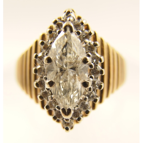 65 - Marquis diamond ring