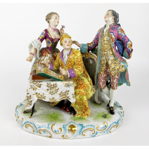 657 - A 19th Century continental porcelain figure group