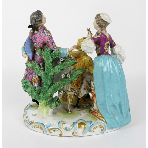 657 - A 19th Century continental porcelain figure group