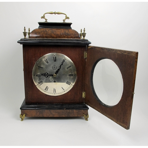 659 - A walnut cased fusee movement bracket clock  20th Century