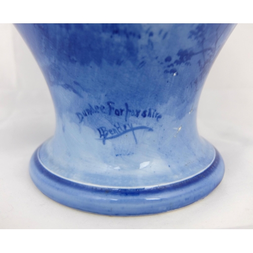 663 - Doulton Burslem blue and white vase