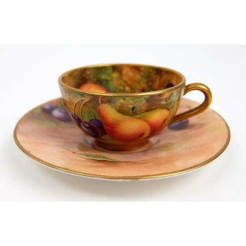 675 - A group of Fruit Worcester porcelain