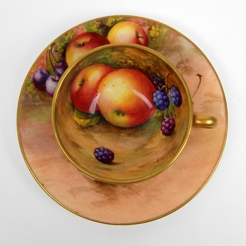 675 - A group of Fruit Worcester porcelain