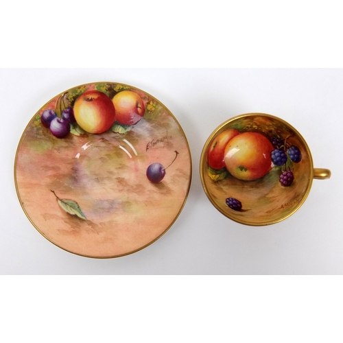 675 - A group of Fruit Worcester porcelain