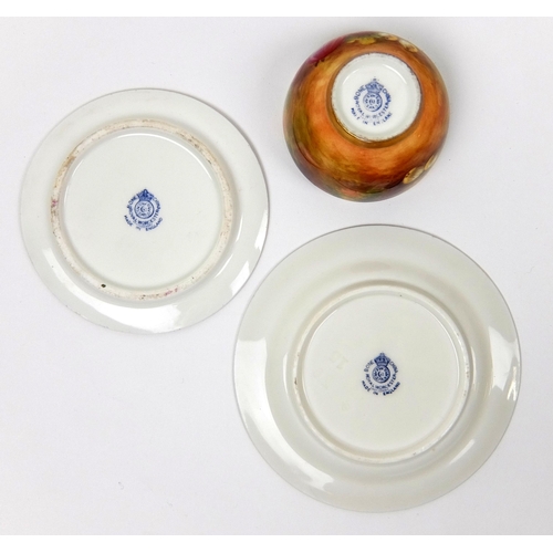 677 - A group of Fruit Worcester porcelain