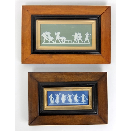 681 - Two framed Wedgwood Jasperware plaques