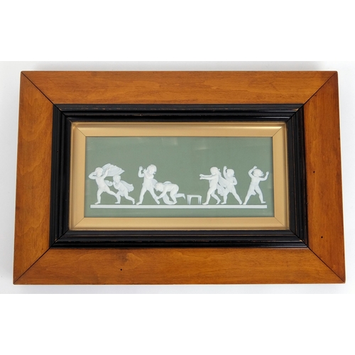 681 - Two framed Wedgwood Jasperware plaques