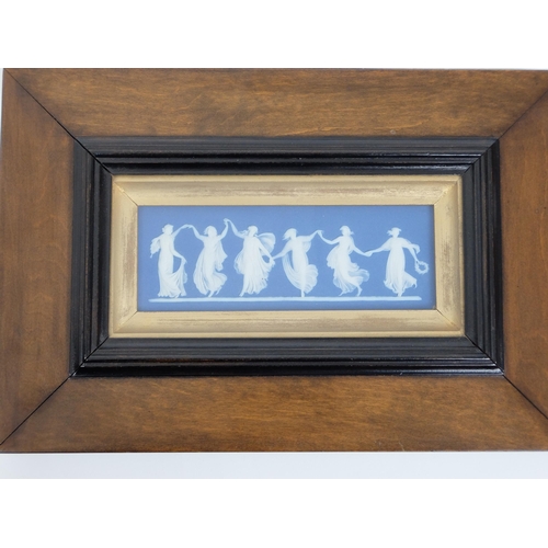 681 - Two framed Wedgwood Jasperware plaques