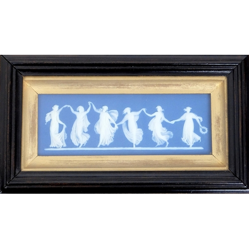 681 - Two framed Wedgwood Jasperware plaques