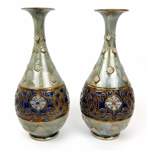 719 - A pair of Royal Doulton baluster shaped vases