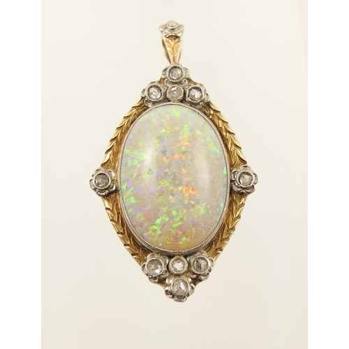 73 - A 14ct opal pendant