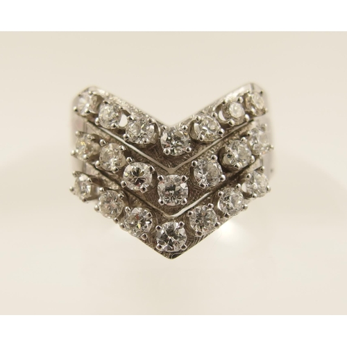 89 - A chevron shaped ring