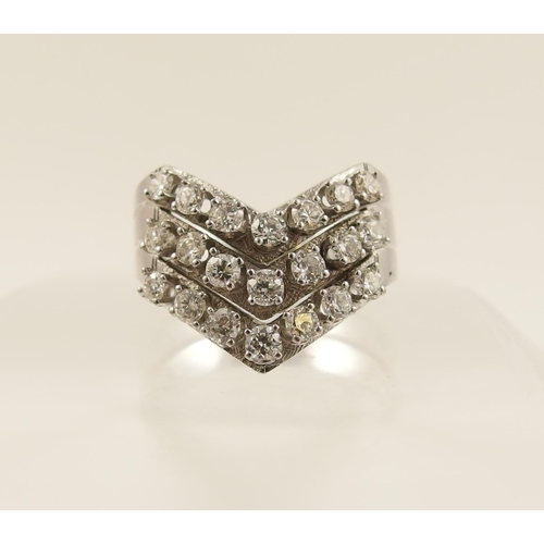 89 - A chevron shaped ring