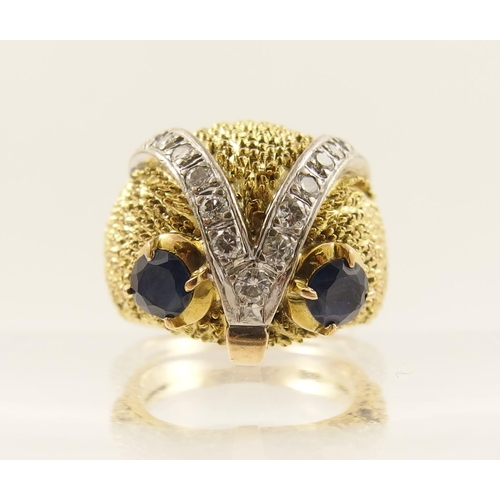 95 - A 14ct owl ring