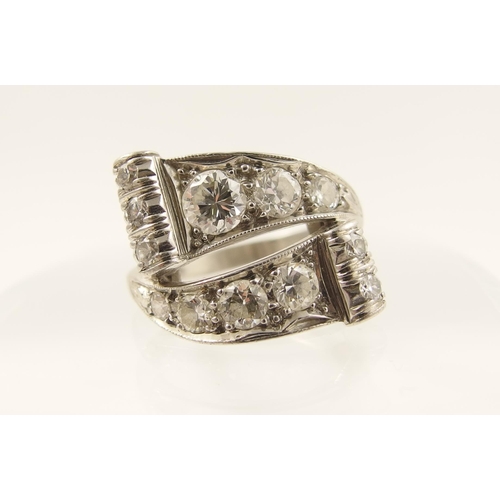 96 - A vintage diamond set ring