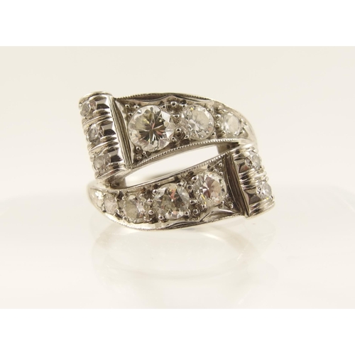 96 - A vintage diamond set ring