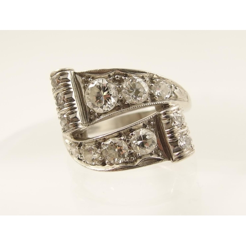 96 - A vintage diamond set ring