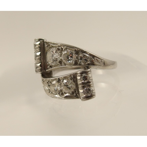 96 - A vintage diamond set ring