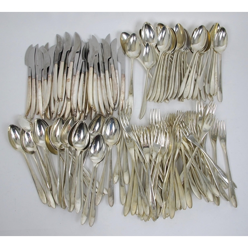 212 - An extensive suite of modern silver cutlery by Roberts & Belk