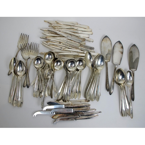 212 - An extensive suite of modern silver cutlery by Roberts & Belk