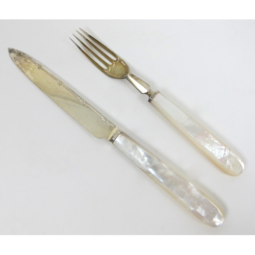 220 - A twenty four piece fruit cutlery set by George Edwards & Sons  Sheffield 1911