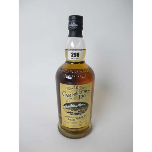 296 - J & A Mitchell & Co Ltd  Campbelltown Loch 30 years old blended Scotch Whisky