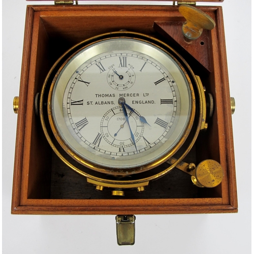 306 - An English two day ship's chronometer by Thomas Mercer  St. Albans  No. 17083 circa 1955