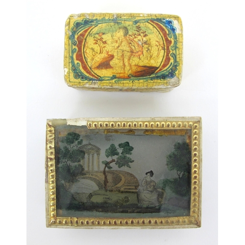 323 - A group of four 18th Century decorative boxes