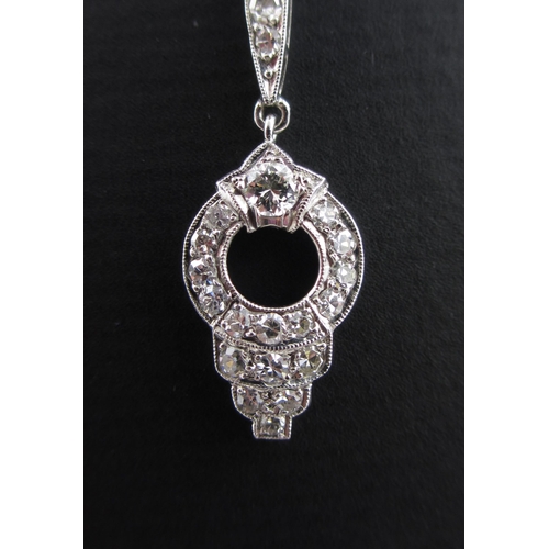 61 - A diamond set Art Deco pendant