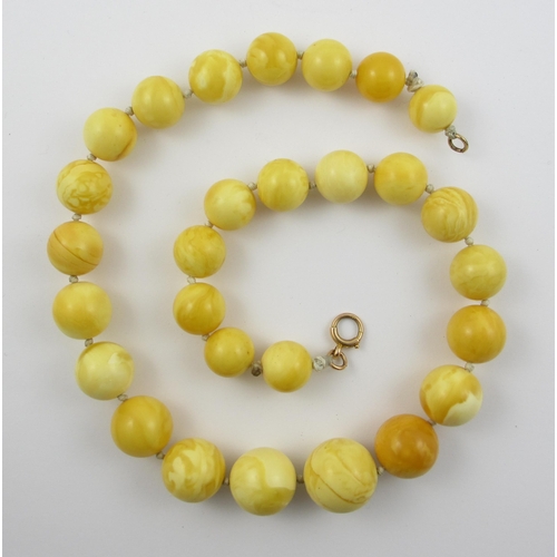 65 - Egg yolk amber necklace