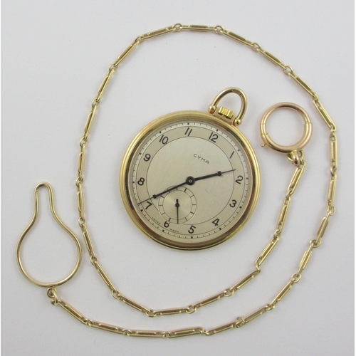 67 - A 9ct Cyma pocket watch