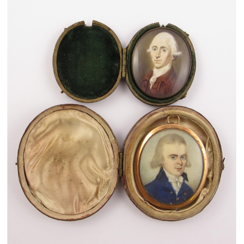 73 - Two late George III portrait miniatures