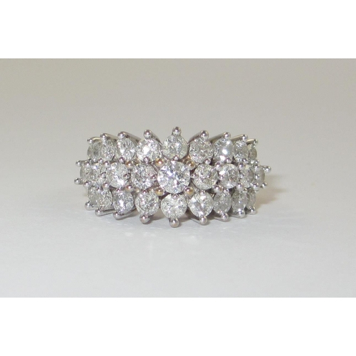 79 - A 9ct diamond cluster ring