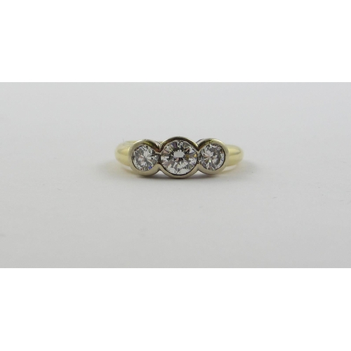 81 - An Irish three stone diamond ring