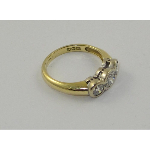 81 - An Irish three stone diamond ring