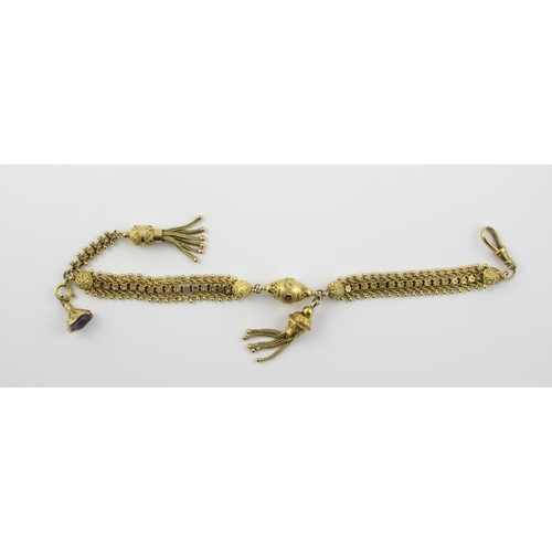 83 - A decorative Victorian fob chain bracelet