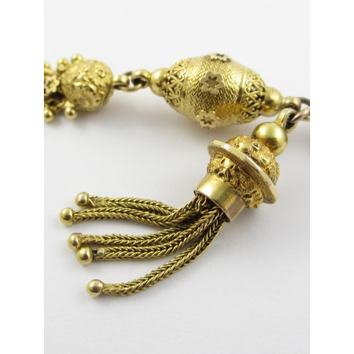 83 - A decorative Victorian fob chain bracelet