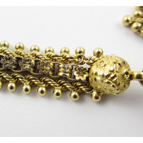 83 - A decorative Victorian fob chain bracelet