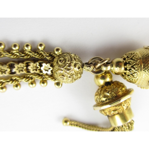 83 - A decorative Victorian fob chain bracelet