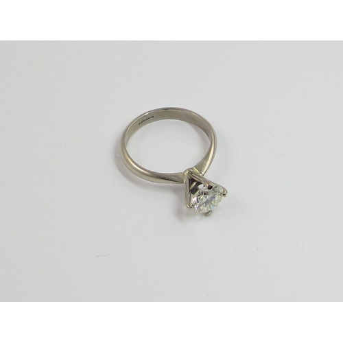 85 - A solitaire diamond ring