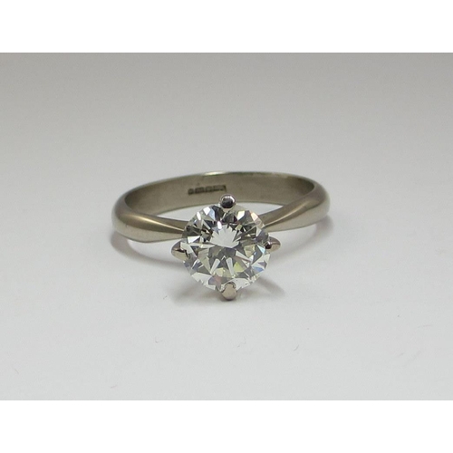 85 - A solitaire diamond ring